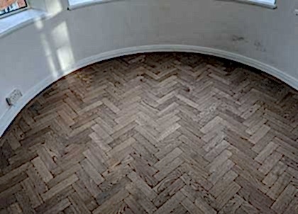 We created this curved skirting board to follow the shape of the room