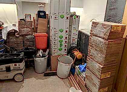 Space is also required for the all the tools needed for the job