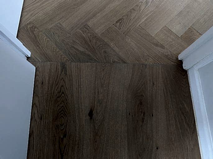A smooth transition between the parquet and boards #CraftedForLife