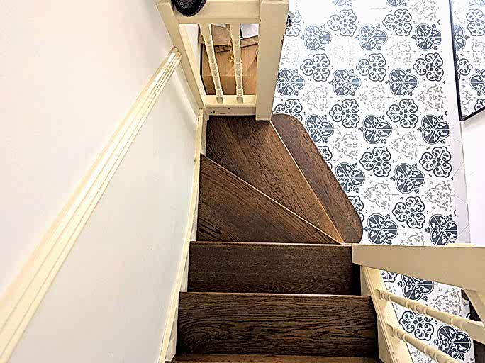 A traditional design with rounded bullnose treads with a scotia profile beneath was chosen #CraftedForLife