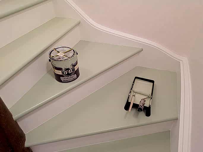 Farrow & Ball Cooking Apple Green added a refreshing finish #CraftedForLife