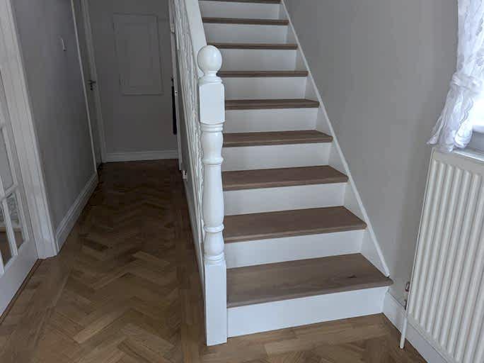 Our finished work complemented the floor installed by the previous owner #CraftedForLife