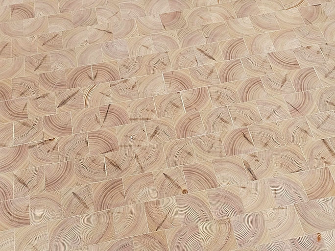 The blocks were sawn across the grain, revealing the annual rings of the tree #CraftedForLife