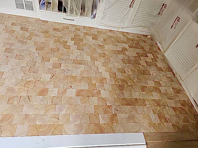 The floor was custom-made using Scandinavian pine beams #CraftedForLife