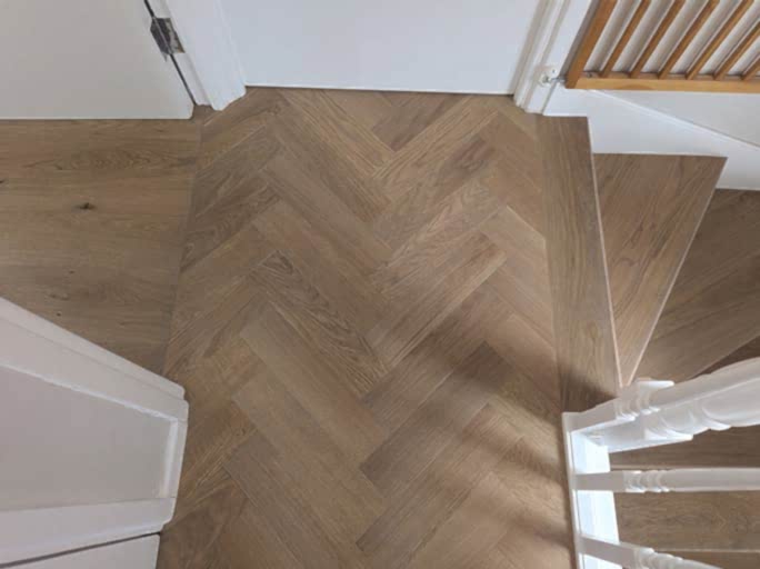 We combined herringbone parquet and boards to highlight the strengths of both #CraftedForLife